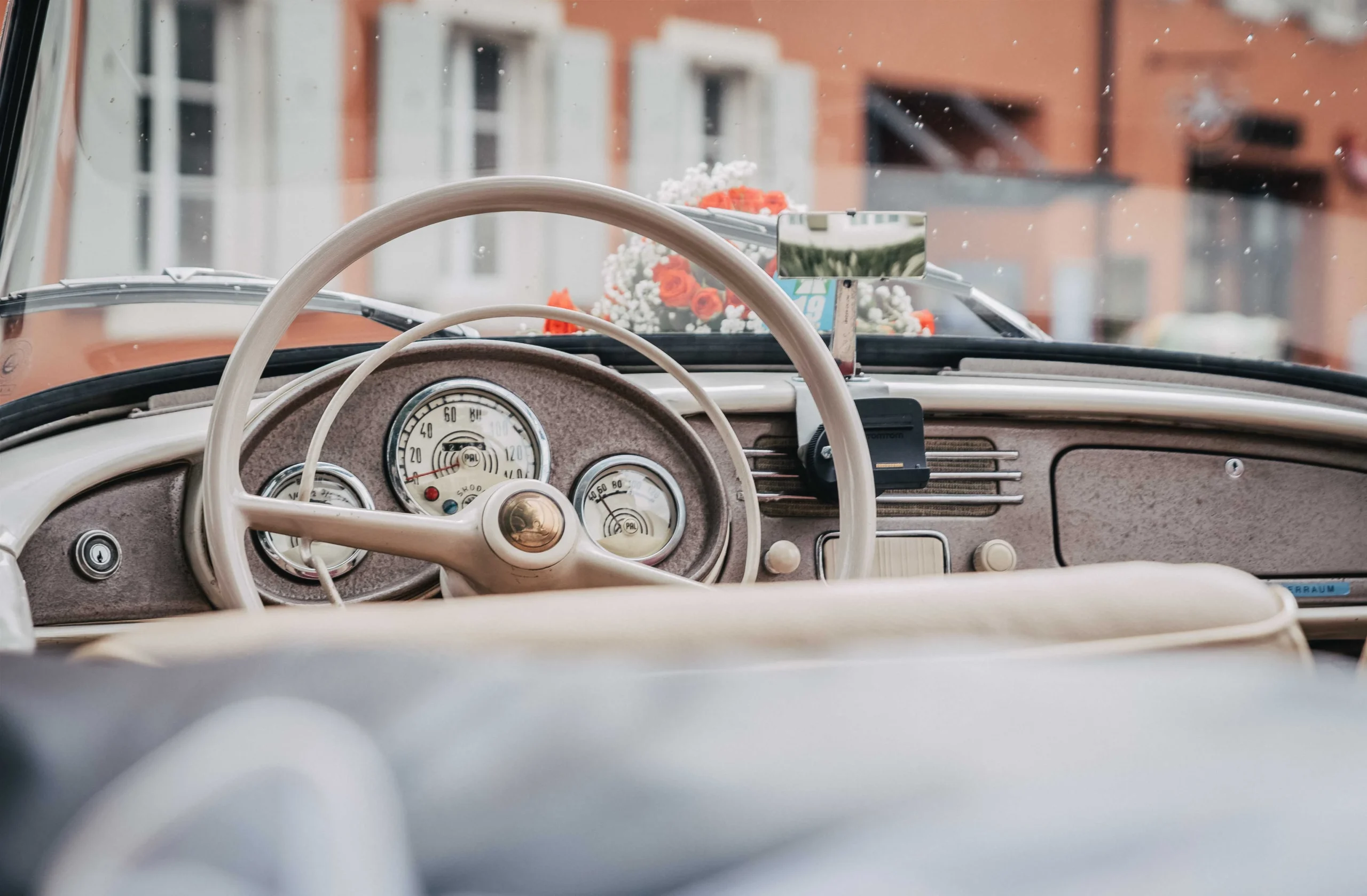 Hochzeitsfotografie, Fotos vom Brautauto.