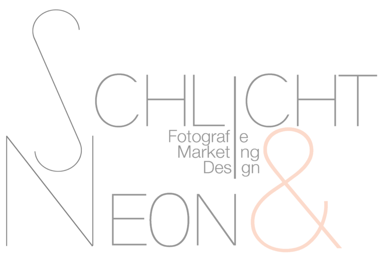 Schlicht und Neon Schriftzug Logo